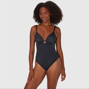 Maidenform Black Extra Firm Control All-In-One Bodysuit Slimming Shapewear